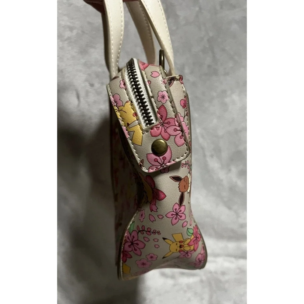 Loungefly Nintendo Pokemon Pikachu & Eevee Cherry Blossom Satchel Crossbody Bag
